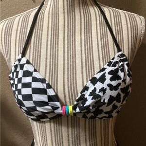 HOBIE CHECKERS BIKINI TOP Size Small